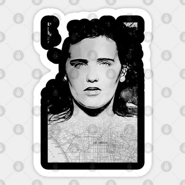 Elizabeth Short The Black Dahlia Design Sticker by HellwoodOutfitters